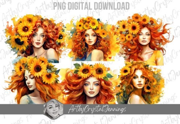 Download Summer Sunflower Girl Yellow Floral PNG - Yellow floral Collection