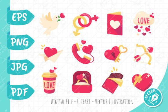 Download Valentine's Day Card Decorative Elements - Element Collection